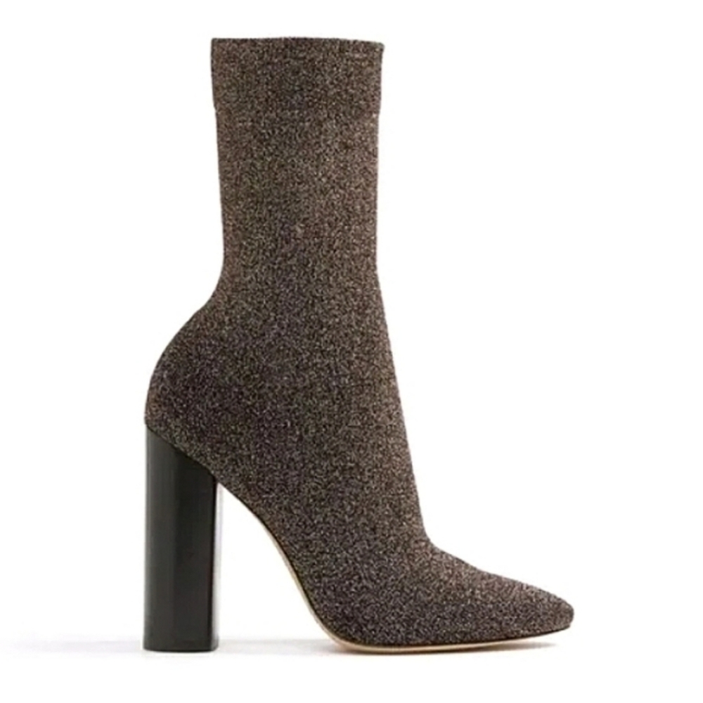 Aldo Bryony Metallic Glitter Sock Boots